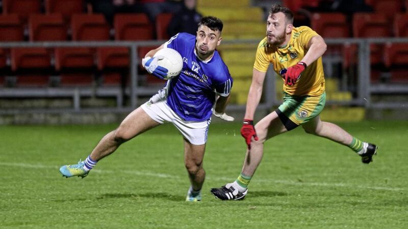 Ross McGarry could spearhead the Warrenpoint attack in tomorrow&#39;s quarter-final against Clonduff. Pic: Cliff Donaldson. 
