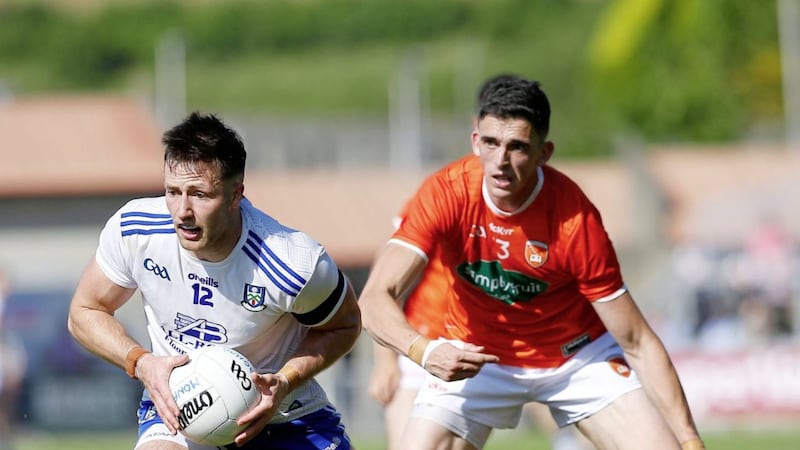 Monaghan&#39;s Dessie Ward will hope to bring his Dr McKenna Cup form into the National Football League. Pic Philip Walsh. 