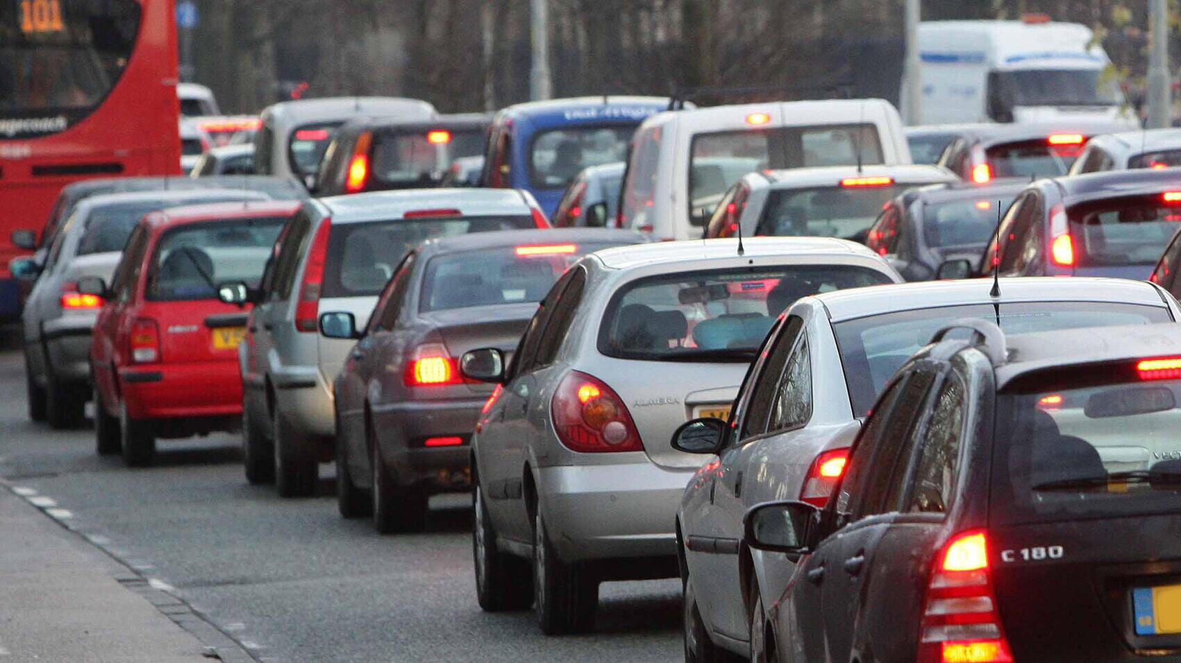 Traffic is a significant source of both air pollution and greenhouse gases in cities (Dave Thompson/PA)