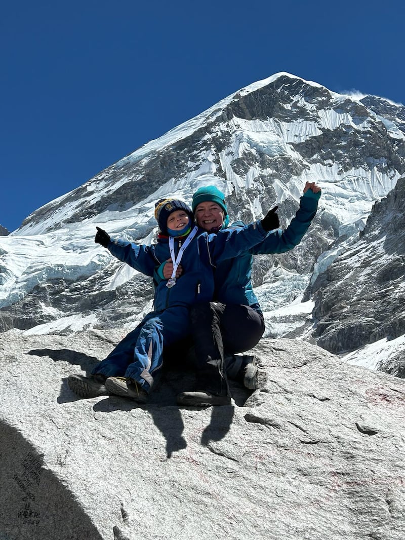 Frankie made it to Everest base camp with his mum Basia