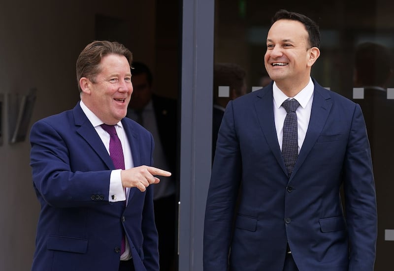 Minister for Housing Darragh O’Brien and Taoiseach Leo Varadkar 