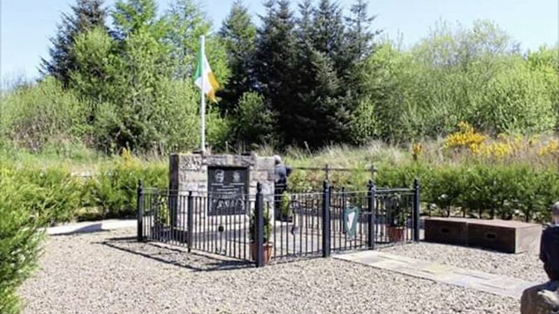 The memorial dedicated to IRA men Jim Lynagh and Padraig McKearney 
