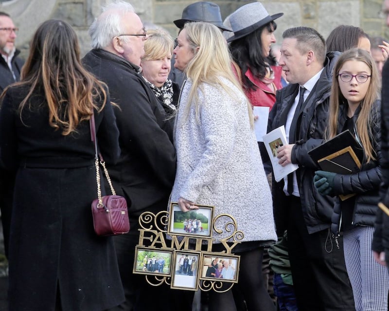 The funeral of Rosaleen Sands the mother of Bobby Sands takes place at St Oliver Plunkett&#39;s Church, Blackrock Co Louth Picture Mal McCann. 