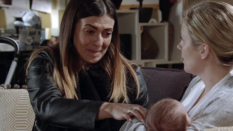Grieving Michelle Connor meets Leanne's baby in emotional Corrie scenes