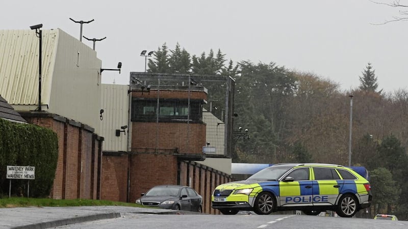 A car containing a suspect device is seen outside Waterside PSNI station in Derry during a security alert last month. 