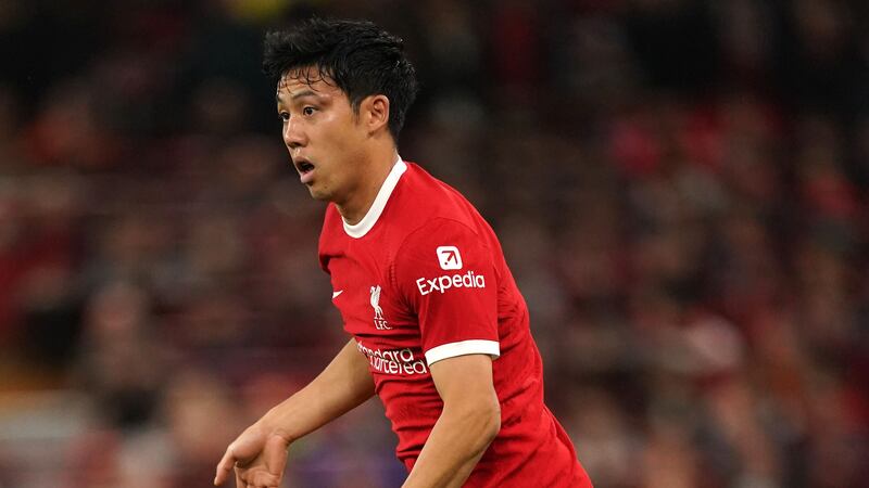 Wataru Endo was frustrated after Liverpool missed out on a point (Martin Rickett/PA)