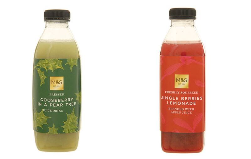 Gooseberry in a Pear Tree or Jingle Berries Lemonade, both &pound;2.50