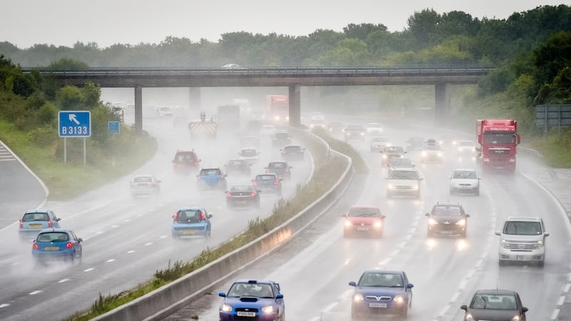 Motorists have been warned to expect heavy traffic and rainy conditions on bank holiday Monday