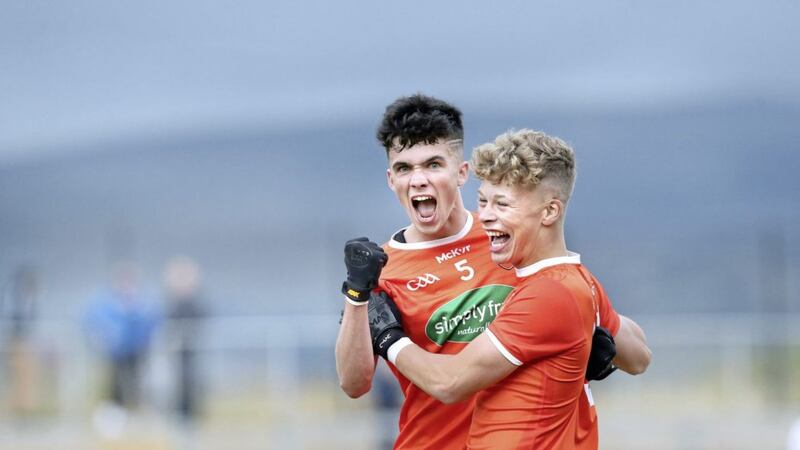 Callum O&#39;Neill&#39;s late winner for Armagh has set up an Ulster MFC semi-final against Donegal on Friday night in Omagh Picture Margaret McLaughlin. 