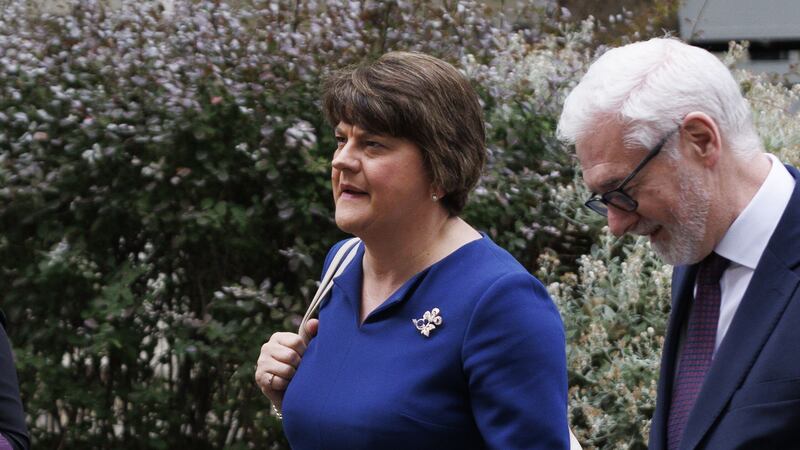 Arlene Foster, former first minister of Northern Ireland, arrives to give evidence to the UK Covid-19 Inquiry at Dorland House in London (Belinda Jiao/PA)
