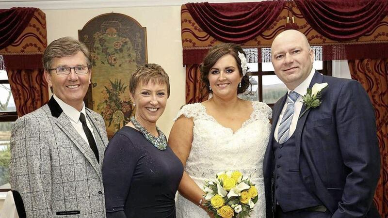 Singer Daniel O&#39;Donnell with wife Majella, niece Patricia Doogan and her new husband Neil Swan 