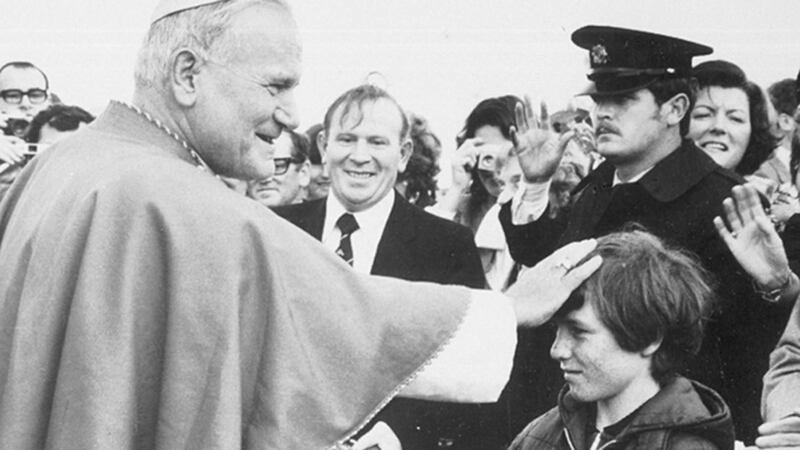 Pope John Paul II during his visit to the Republic in 1979&nbsp;