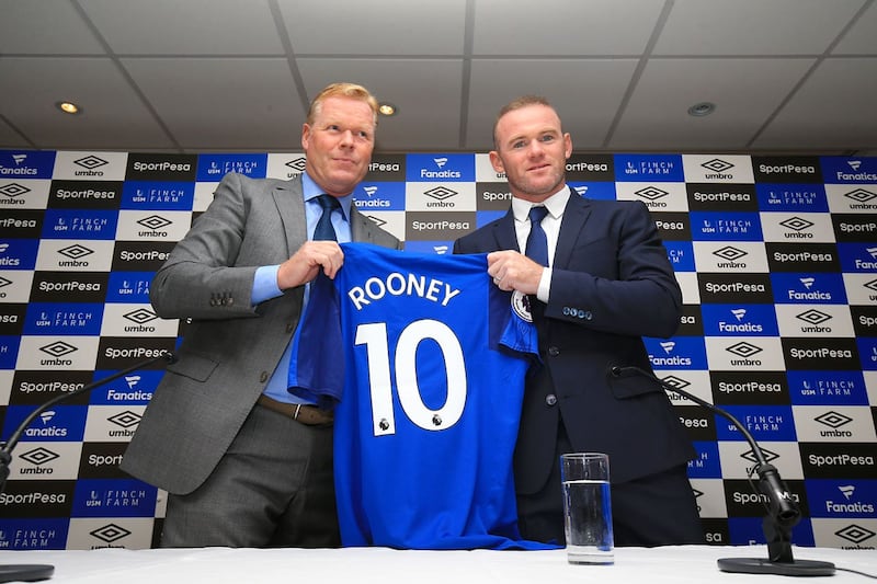 Ronald Koeman, left, brought Wayne Rooney back to Everton