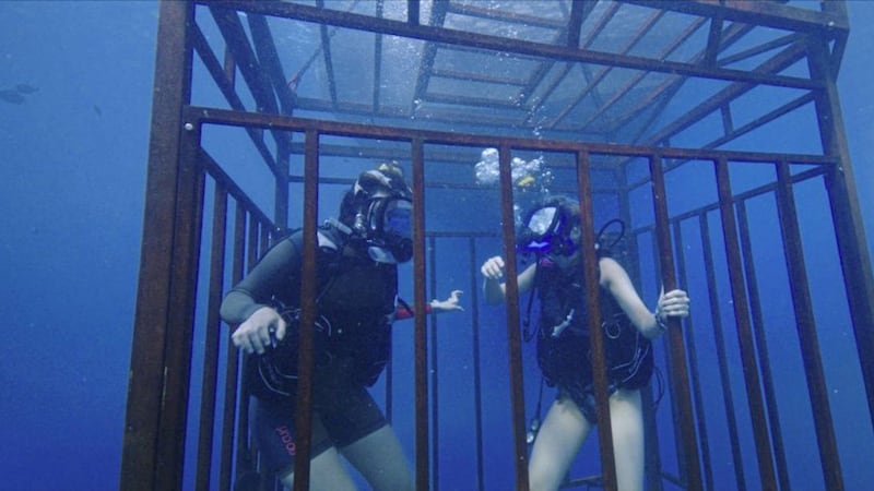 Mandy Moore and Claire Holt in 47 Metres Down 