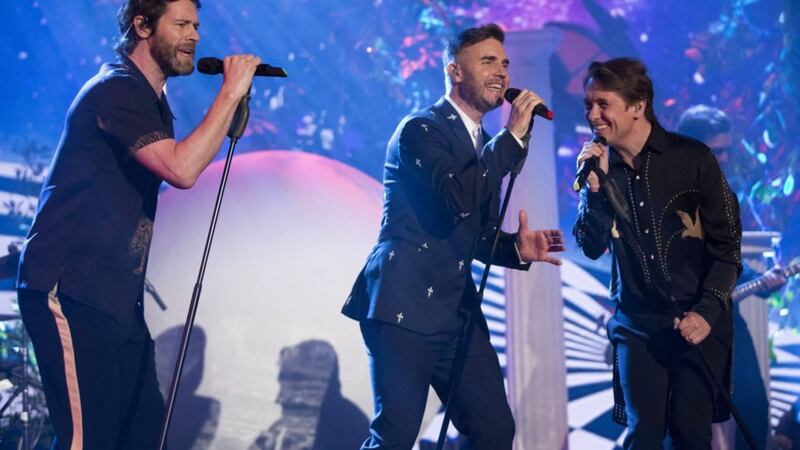 “Dance, sing, have a night to remember, please,” urged Gary Barlow.