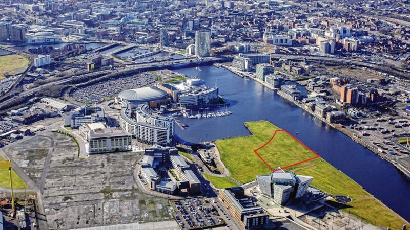 The site in Belfast&#39;s Titanic Quarter earmarked for a consortium bid to build 800 homes. 