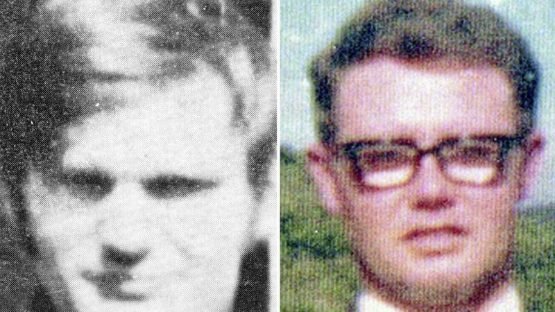 Soldier F is expected to be charged with the murders of Bloody Sunday victims, Jim Wray (left) and William McKinney. PICTURE: Bloody Sunday Trust/PA Wire. 