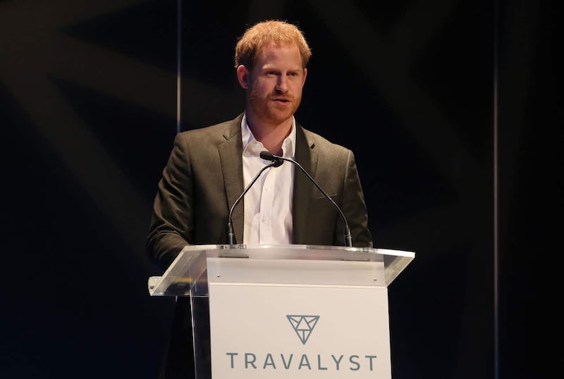 The Duke of Sussex during a sustainable tourism summit