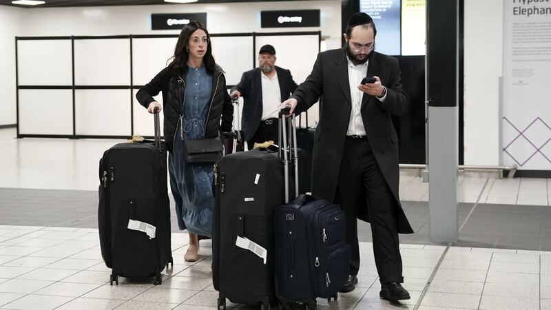 A flight arrived in Luton from Tel Aviv on Thursday (Jordan Pettitt/PA)
