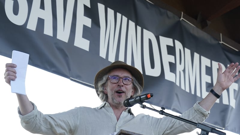 Steve Coogan attended a protest at Windermere last year