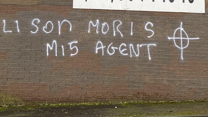 Sinister graffiti targeting Irish News journalist Allison Morris in north Belfast 