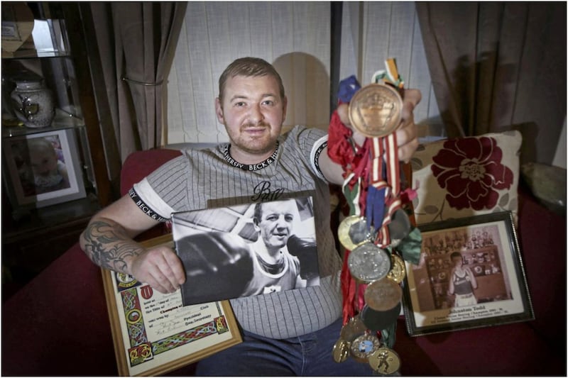 Johnston Todd talks to the Irish News about his father&#39;s boxing career. Picture By Hugh Russell. 