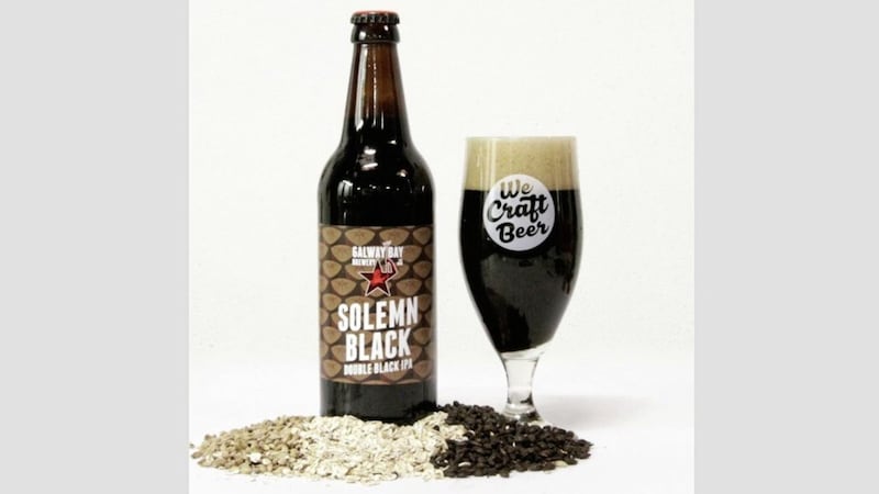 Solemn Black is virtually opaque when it finally fills the glass under a generous tan head 