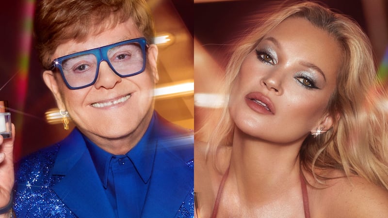 Elton John has appeared in a new beauty campaign with Kate Moss (Charlotte Tilbury Beauty/PA)