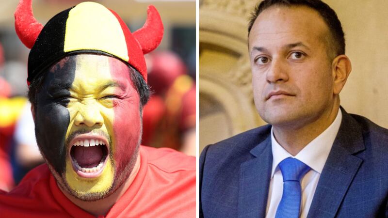 Taoiseach Leo Varadkar (picutred right) has said he is supporting Belgium in tonight's World Cup game against England&nbsp;