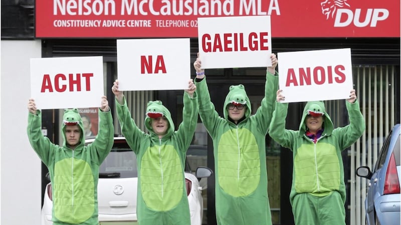 Attitudes amongst voters towards an Irish language act appear to have become even more entrenched after the collapse of talks to restore devolution. Picture by Hugh Russell 