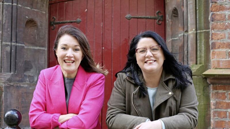 Jennifer Neff and Leeann Monk-Ozgul of Derry-based Elemental Software, which has been acquired by Sheffield-based company Servelec. 