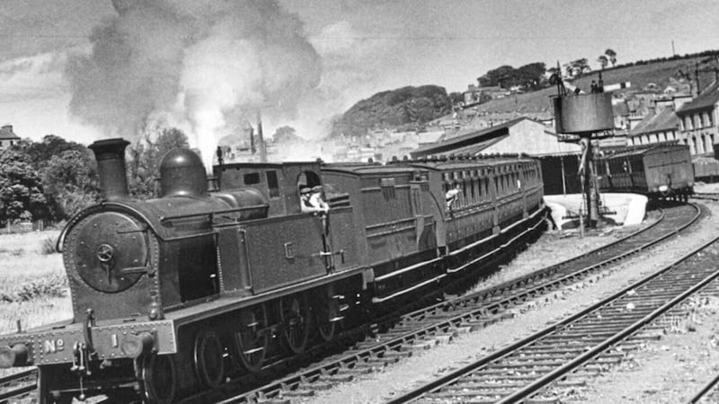 The Belfast train leaving Downpatrick on June 6, 1949 