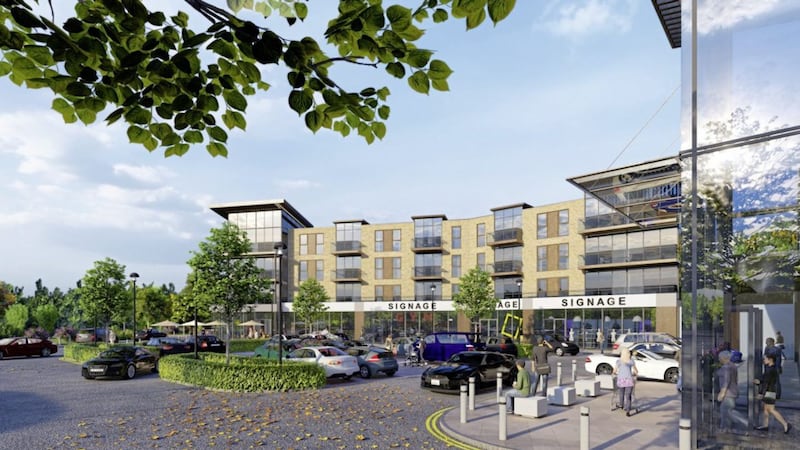 An artist&#39;s impression of the &pound;8m redevelopment of the former Carryduff Shopping Centre site 