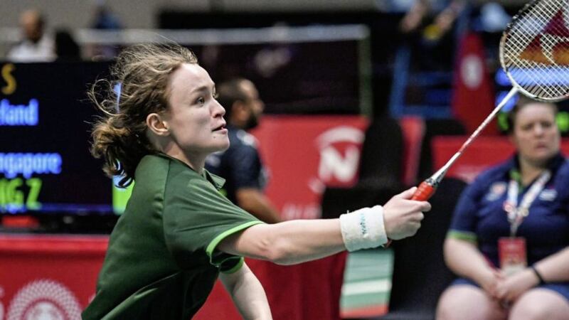 Team Ireland&#39;s Sarah-Louise Rea, from Lisburn, during her 2-0 win over Zhi Ching of SO Singapore. Picture by Ray McManus/Sportsfile 