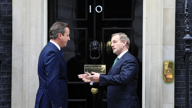 Taoiseach Enda Kenny and PM David Cameron discussed the state of the political process in Belfast for around 45 minutes at Downing Street