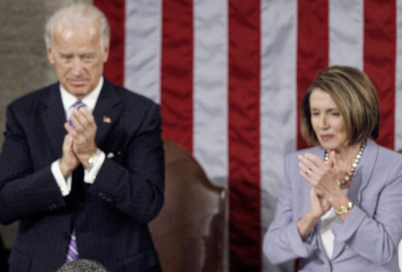 President Joe Biden and House Speaker Nancy Pelosi. Picture by AP Photo/Charles Dharapak 
