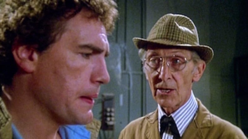 Brian Cox and Peter Cushing in The Silent Scream 