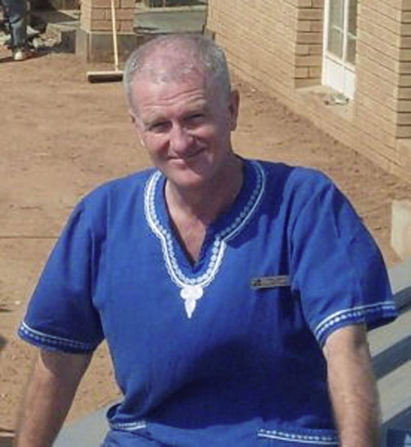 Fr Creagh, pictured in South Africa where he opened the Leratong hospice in 2004 