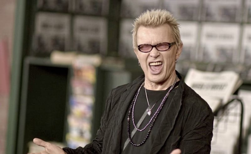 Billy Idol at the launch of a New York City campaign against idling 