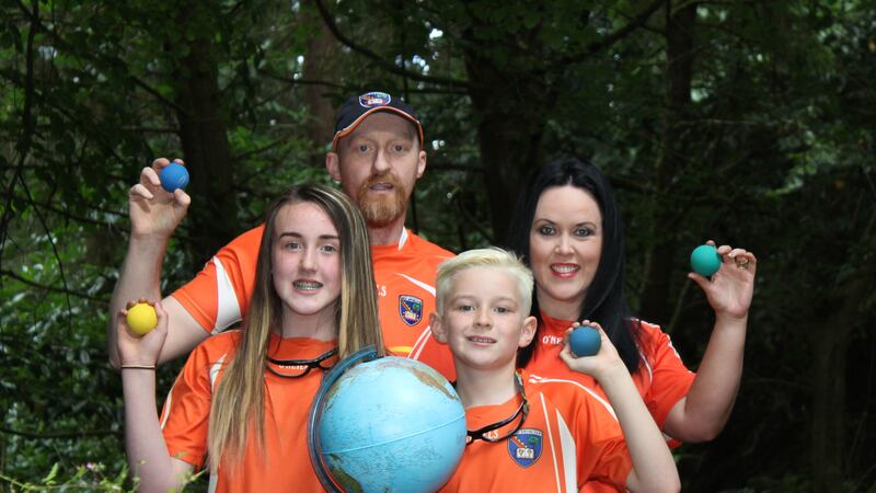 The Doyle family - father James, mother M&aacute;ir&eacute;ad and children Cailiosa and Fiachra - will travel to Calgary for the World Handball Championships&nbsp;