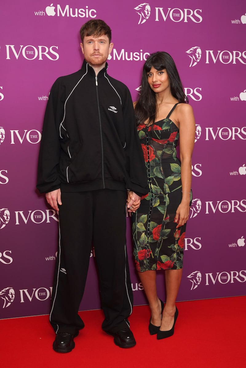 James Blake and Jameela Jamil arrive at the annual Ivor Novello Songwriting Awards