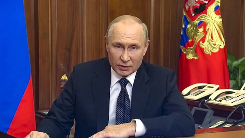 Russian president Vladimir Putin (Russian Presidential Press Service via AP)