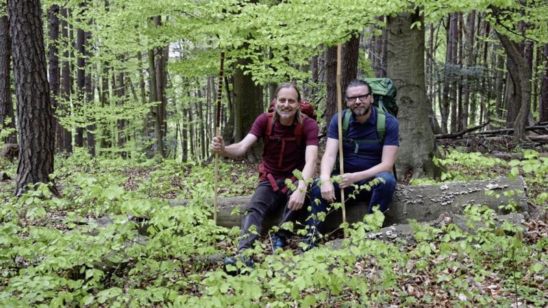 Sepp Tieber and Eamonn Donnelly on their trek from Graz in Austria to Keady in Co Armagh 