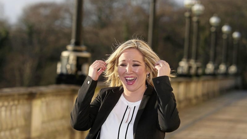 An elated Michelle O&#39;Neill in January last year shortly after hearing she would replace Martin McGuinness as Sinn F&eacute;in&#39;s Stormont leader. Picture by Mal McCann 