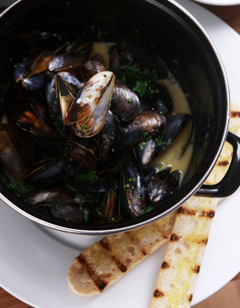 Niall McKenna’s mussels with bacon and cider