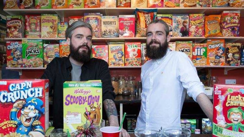 Twins Alan and Gary Keery owners of The Cereal Killer Cafe in London&nbsp;
