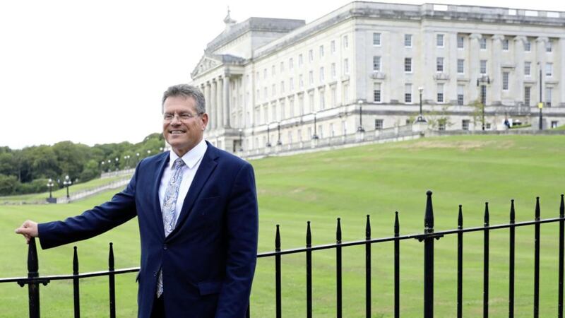 European Commission Vice President Maros Sefcovic during a visit to Stormont last month. Picture by Peter Morrison, Press Association 
