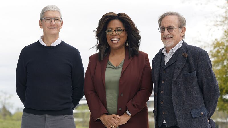 Oprah Winfrey and Steven Spielberg have given Apple TV+ their backing as all three platforms plan big budget releases.
