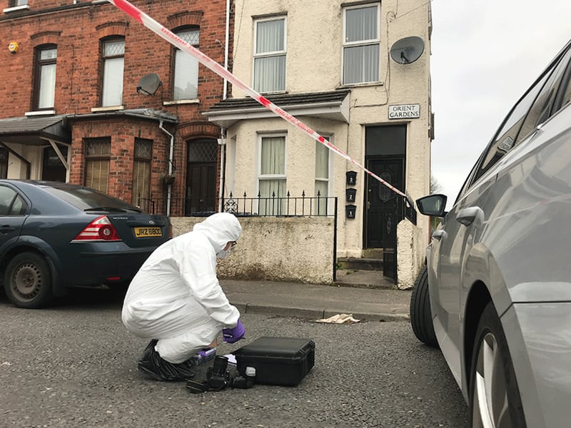&nbsp;A man was killed in Orient Gardens in north Belfast. Picture by Mal McCann