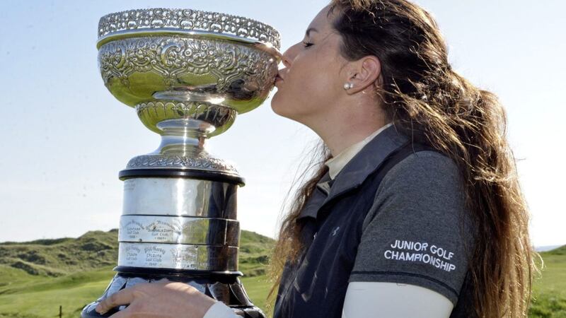 Olivia Mehaffey (Royal County Down Ladies), winner of the 2016 Irish Women&#39;s Close Amateur Championship at Lahinch Golf Club on May 15 2016. Picture by Pat Cashman. 